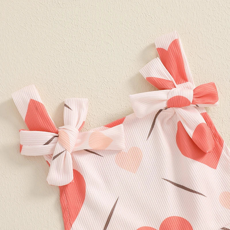 Toddler Girl Floral Romper Set for Summer Beach Fun