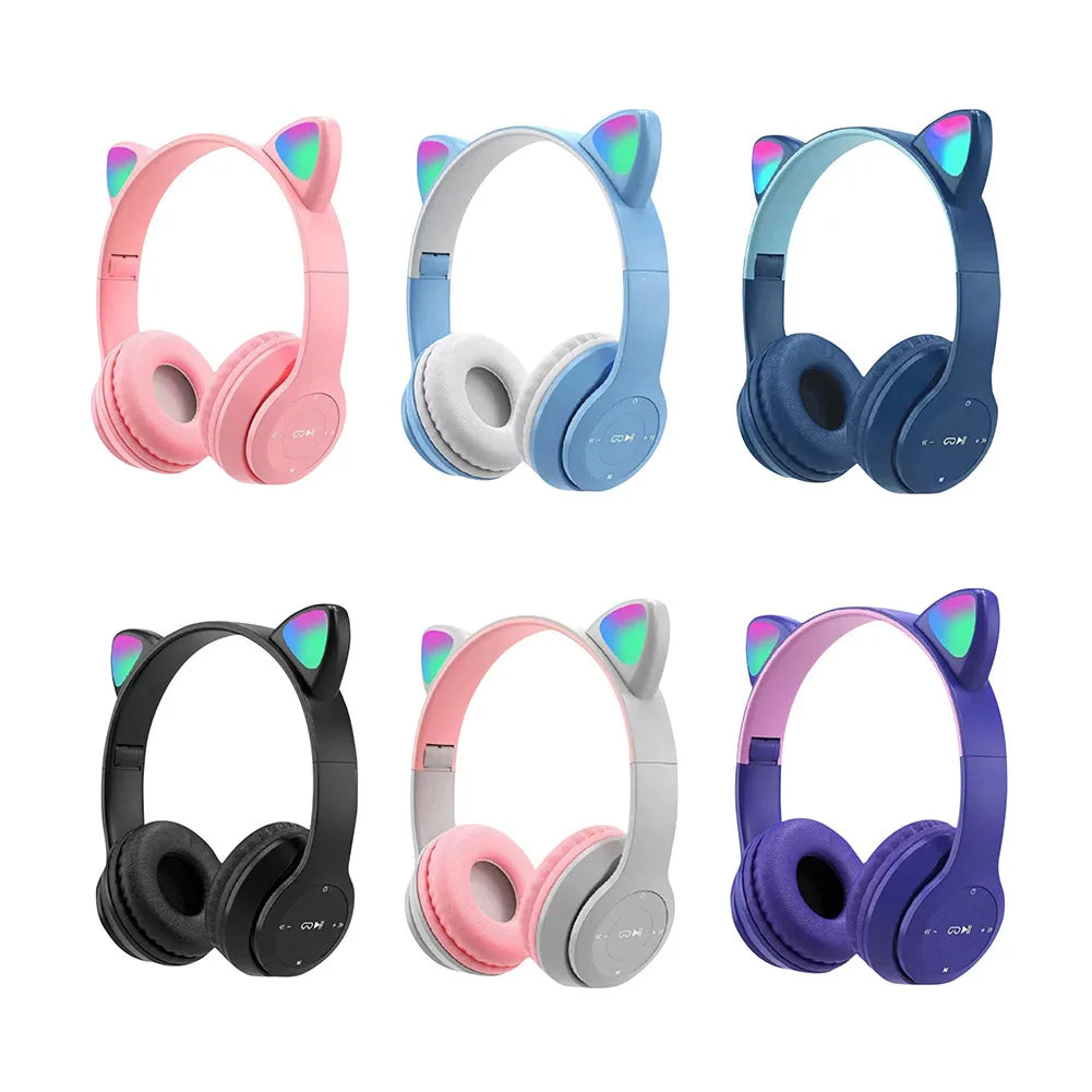 ANENG Wireless Cat Ear Headphones Bluetooth Sports Headset