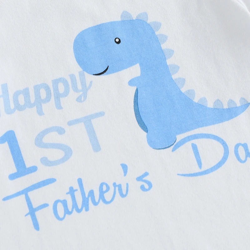 Pudcoco Baby Boys Girls Father's Day Outfit Set