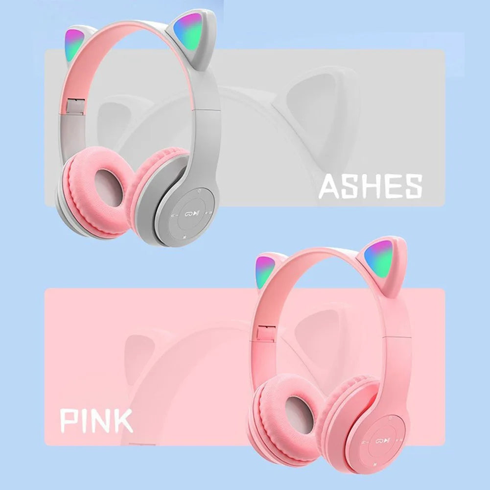 ANENG Wireless Cat Ear Headphones Bluetooth Sports Headset