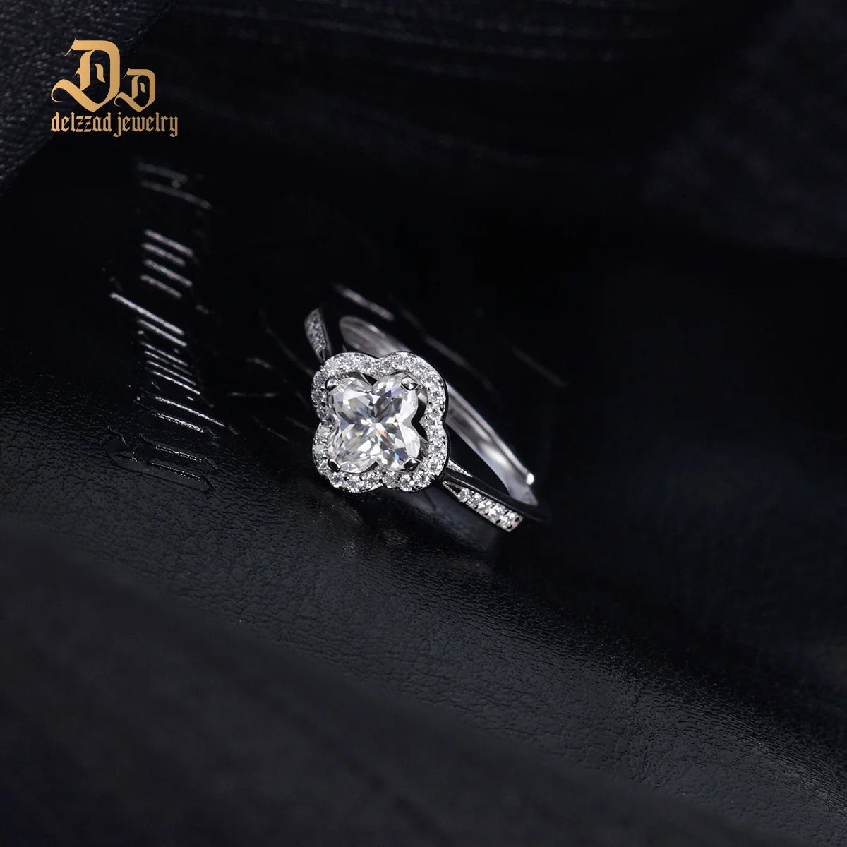 Delzzad Moissanite Ring 925 Sterling Silver For Women