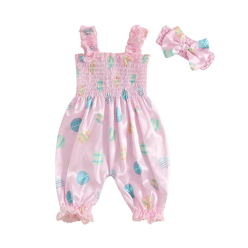 Toddler Girls Floral Ruffle Sleeveless Romper Shorts Set