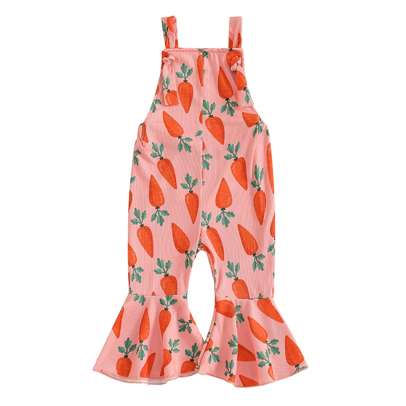 Adorable Baby Girls Easter Romper with Bunny Print