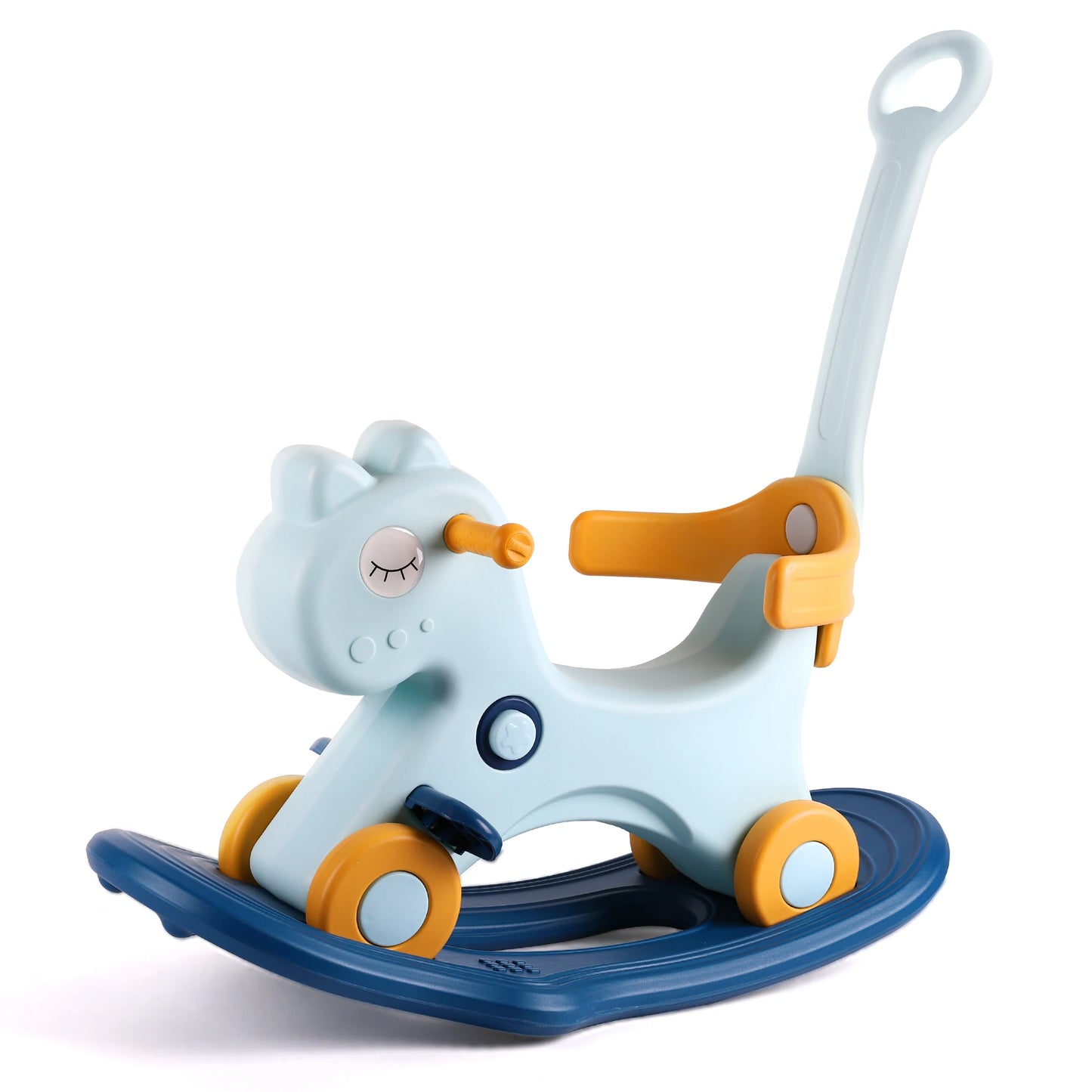 LZDMY Rocking Horse Push Handle Toddler Ride On Toy