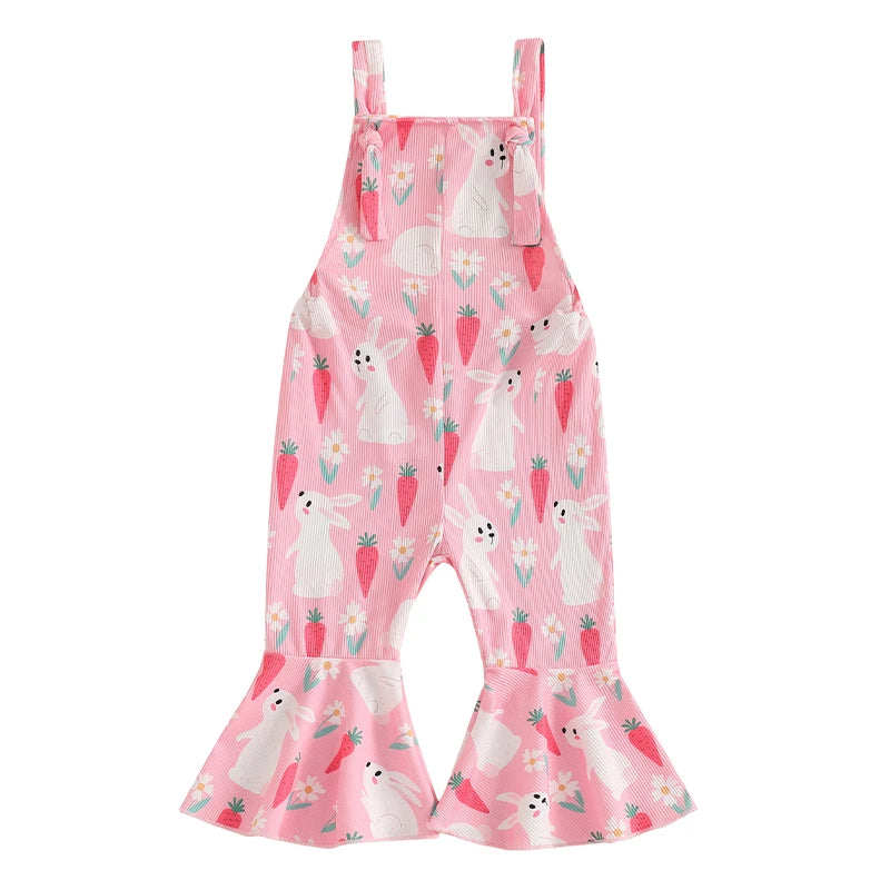 Adorable Baby Girls Easter Romper with Bunny Print