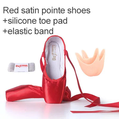 Daydance Satin Pointe Shoes For Ballet Practice Sessions