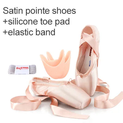 Daydance Satin Pointe Shoes For Ballet Practice Sessions