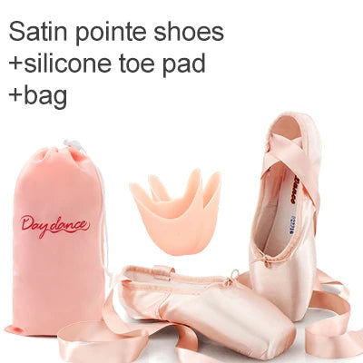 Daydance Satin Pointe Shoes For Ballet Practice Sessions