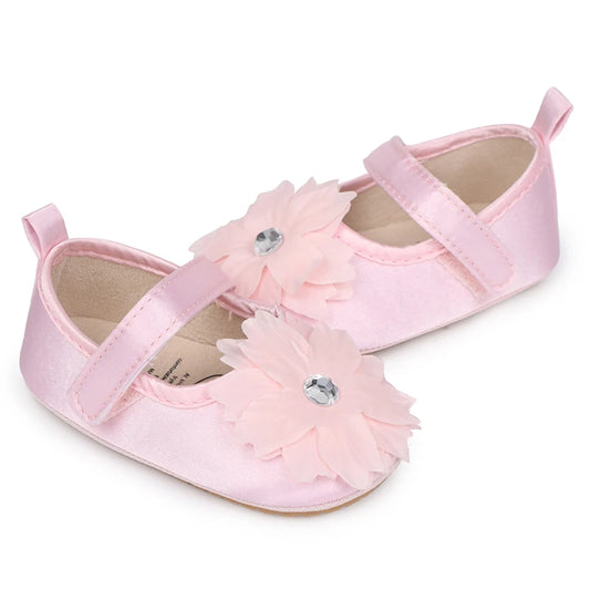 Cute Baby Girls Sparkly Mary Jane Shoes Glitter Soft Sole First Walker Shoes with Bowknot Toddler Shoes for Princess