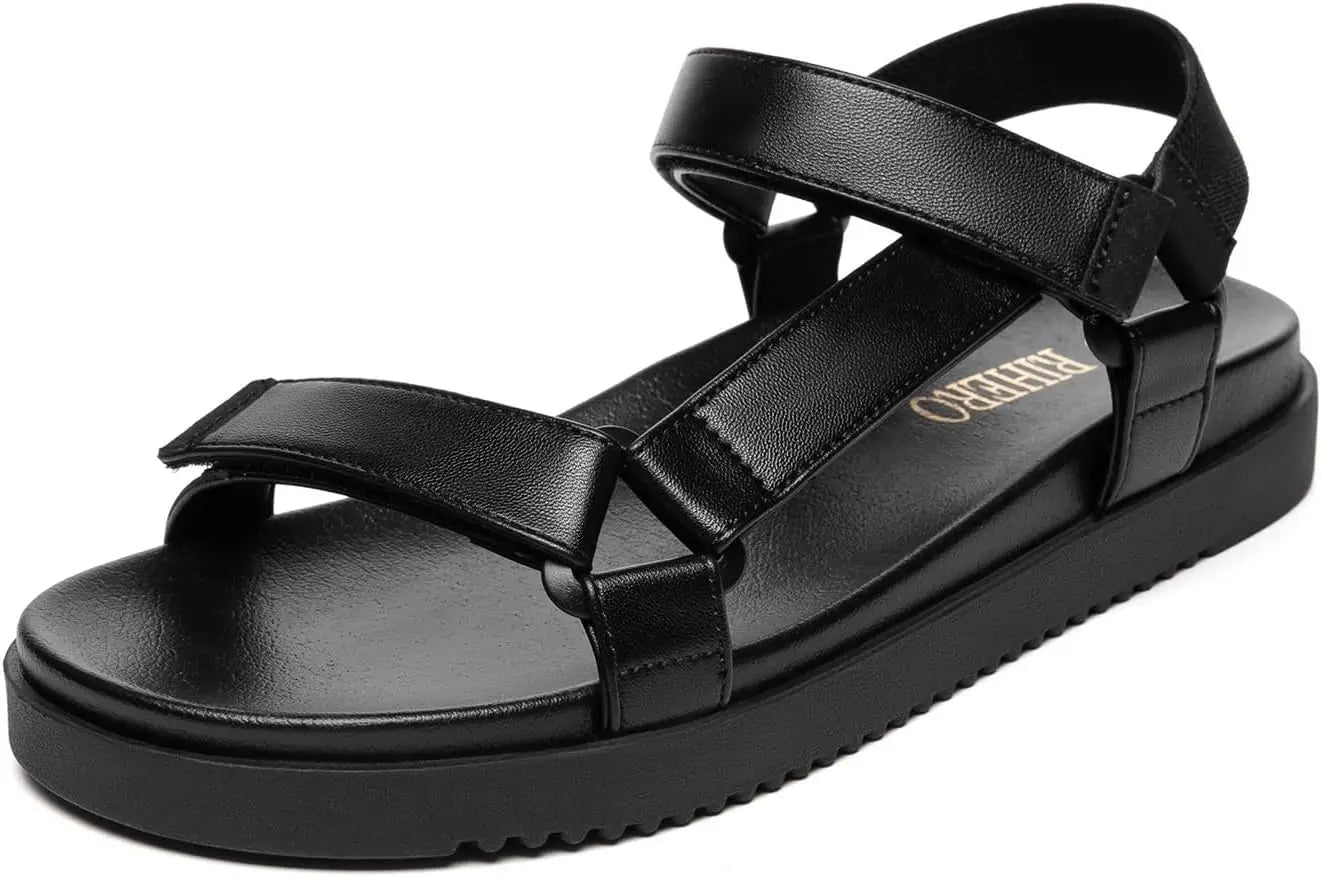 Comfortable Women's Flat Open Toe Sandals with Adjustable Straps