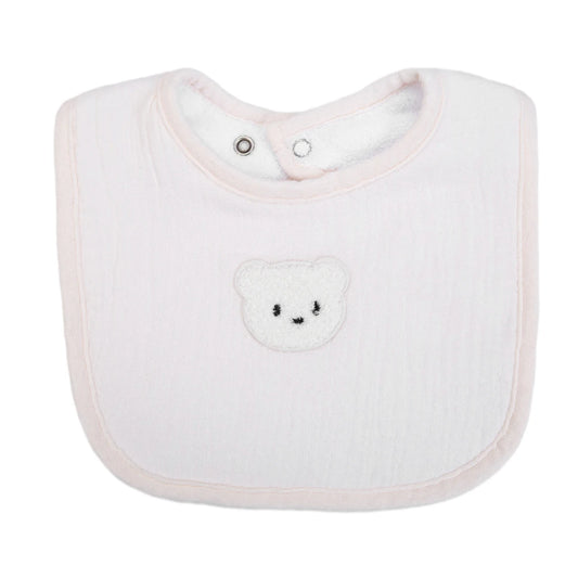 Cute Bear Muslin Cotton Baby Bibs With Pockets Absorbent