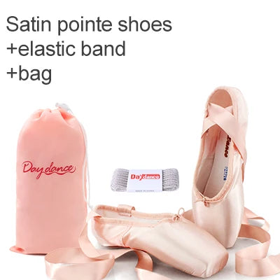 Daydance Satin Pointe Shoes For Ballet Practice Sessions