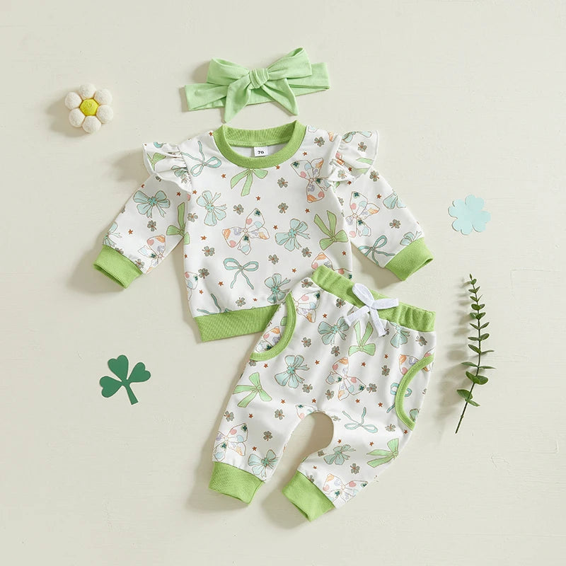 St Patrick's Day Baby Girl Outfit Set by NoEnName