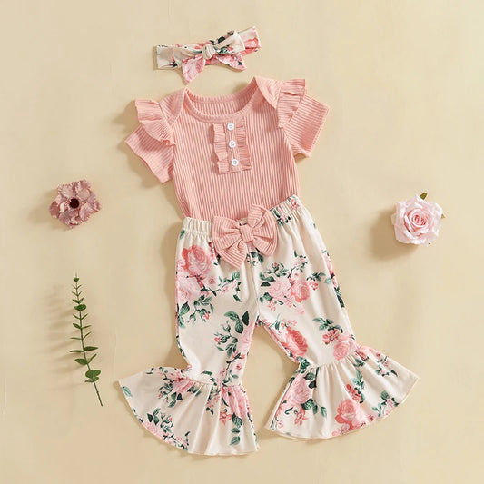 Toddler Girls 3 Piece Outfit Set by NoEnName