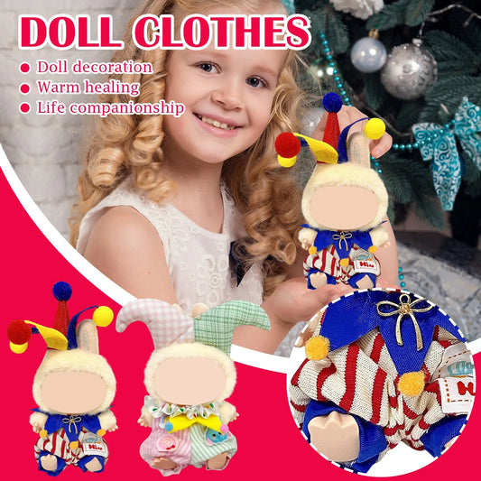 Labubu Clown Doll Costume Set Cute Plush Doll Outfit