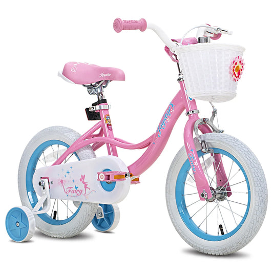 JOYSTAR Girls Bike With Training Wheels Handbrake And Basket