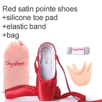 Daydance Satin Pointe Shoes For Ballet Practice Sessions