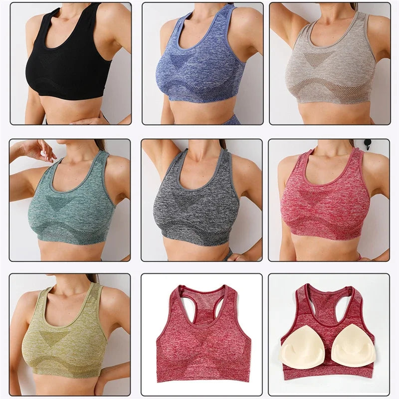 Seamless Women Yoga Set Long Sleeve Crop Top Leggings