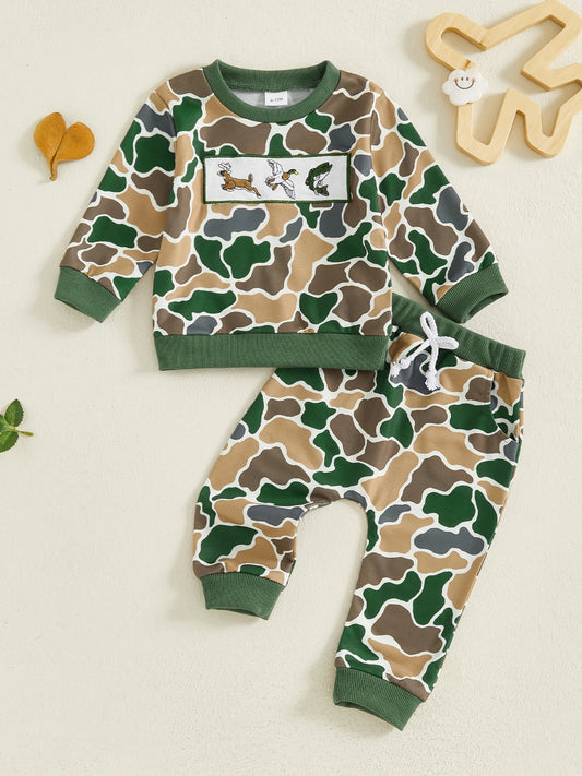 Dinosaur Print Toddler Boys T Shirt Denim Jeans Set