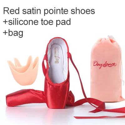 Daydance Satin Pointe Shoes For Ballet Practice Sessions